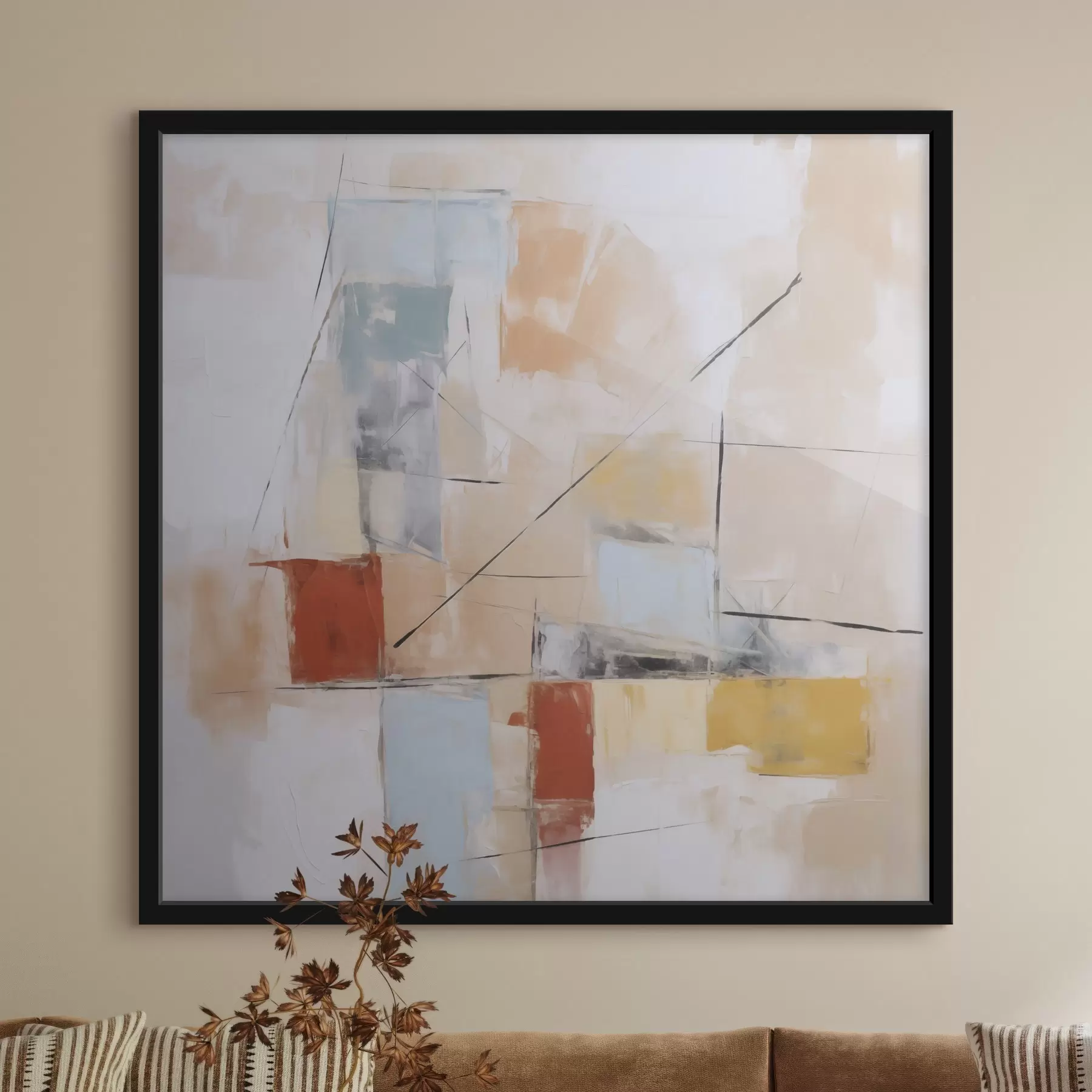 Papier peint Imitation abstraite et chaotique d'une peinture usée f48418