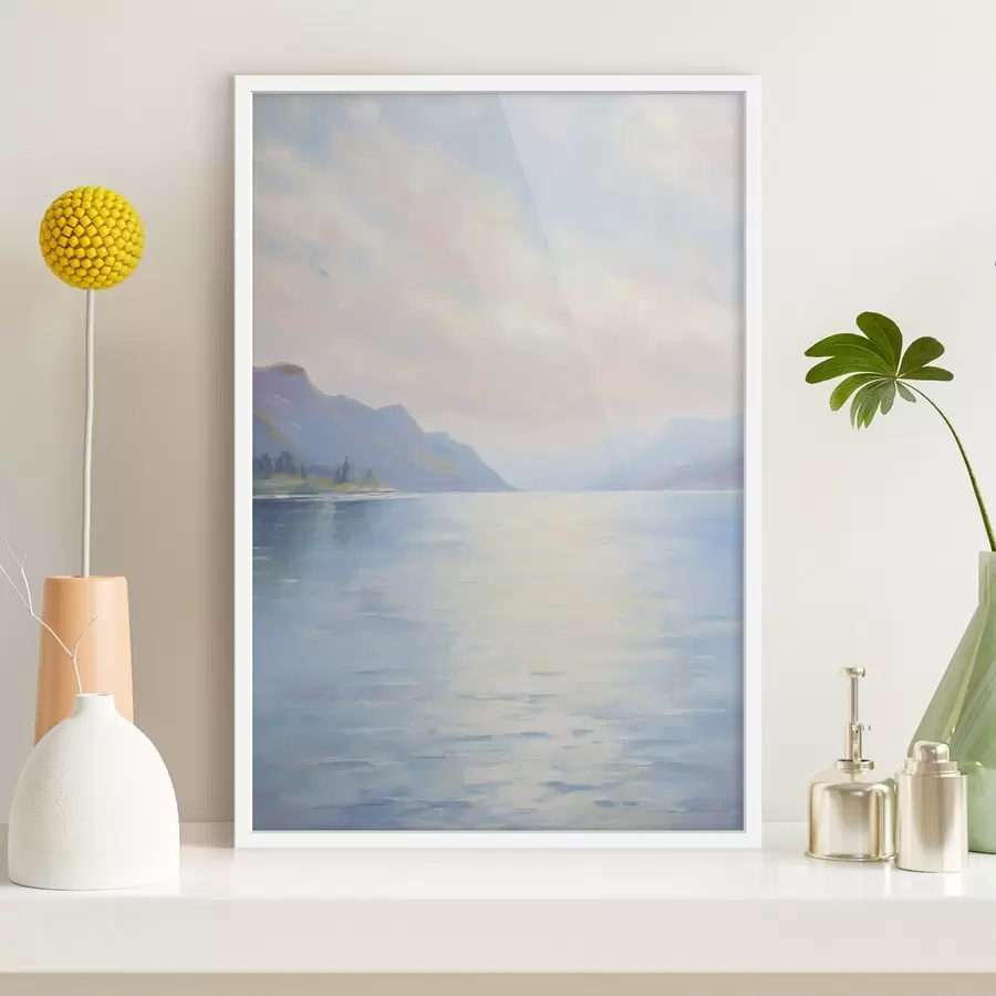 Papier peint Reproduction d'un tableau représentant un lac f48424