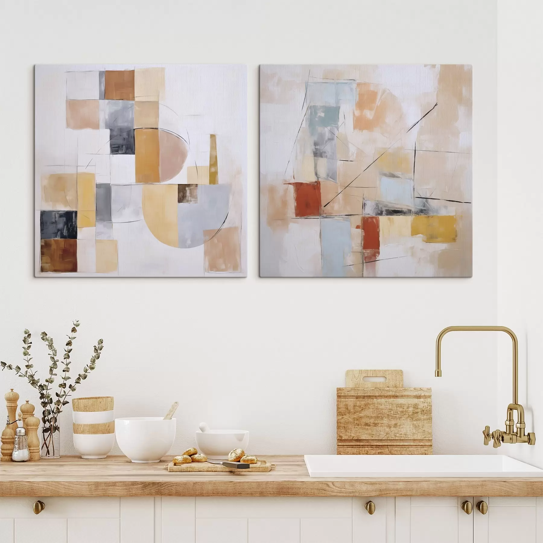 Tableau Imitation abstraite d'une peinture usée m30213