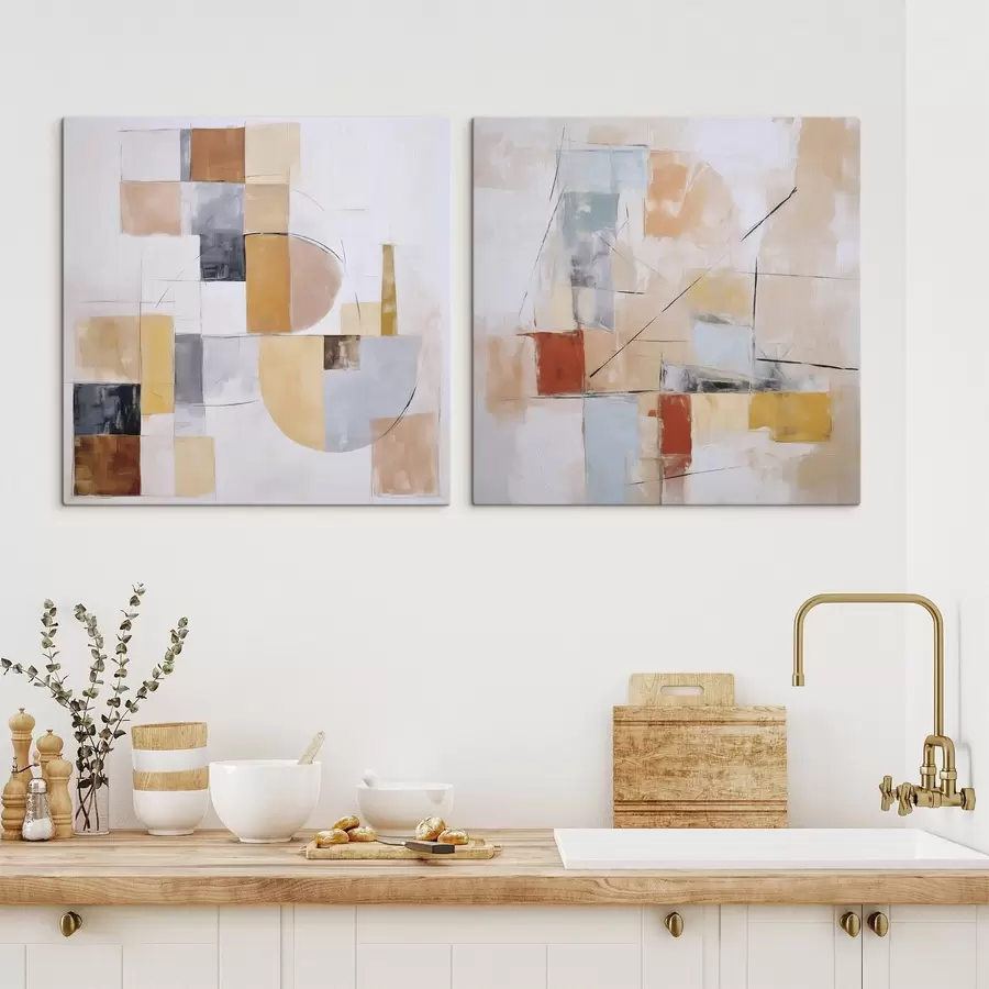 Tableau Imitation abstraite d'une peinture usée m30213