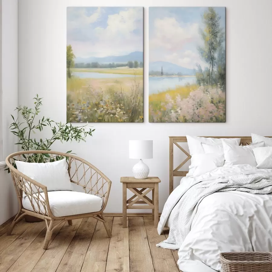 Tableau Paysage imitant la peinture m30214