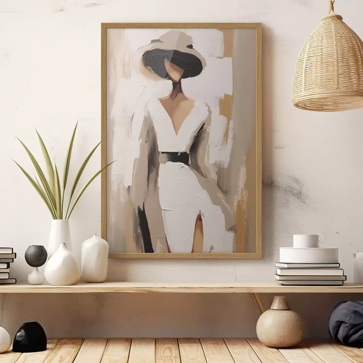 Poster Une femme au chapeau f48426