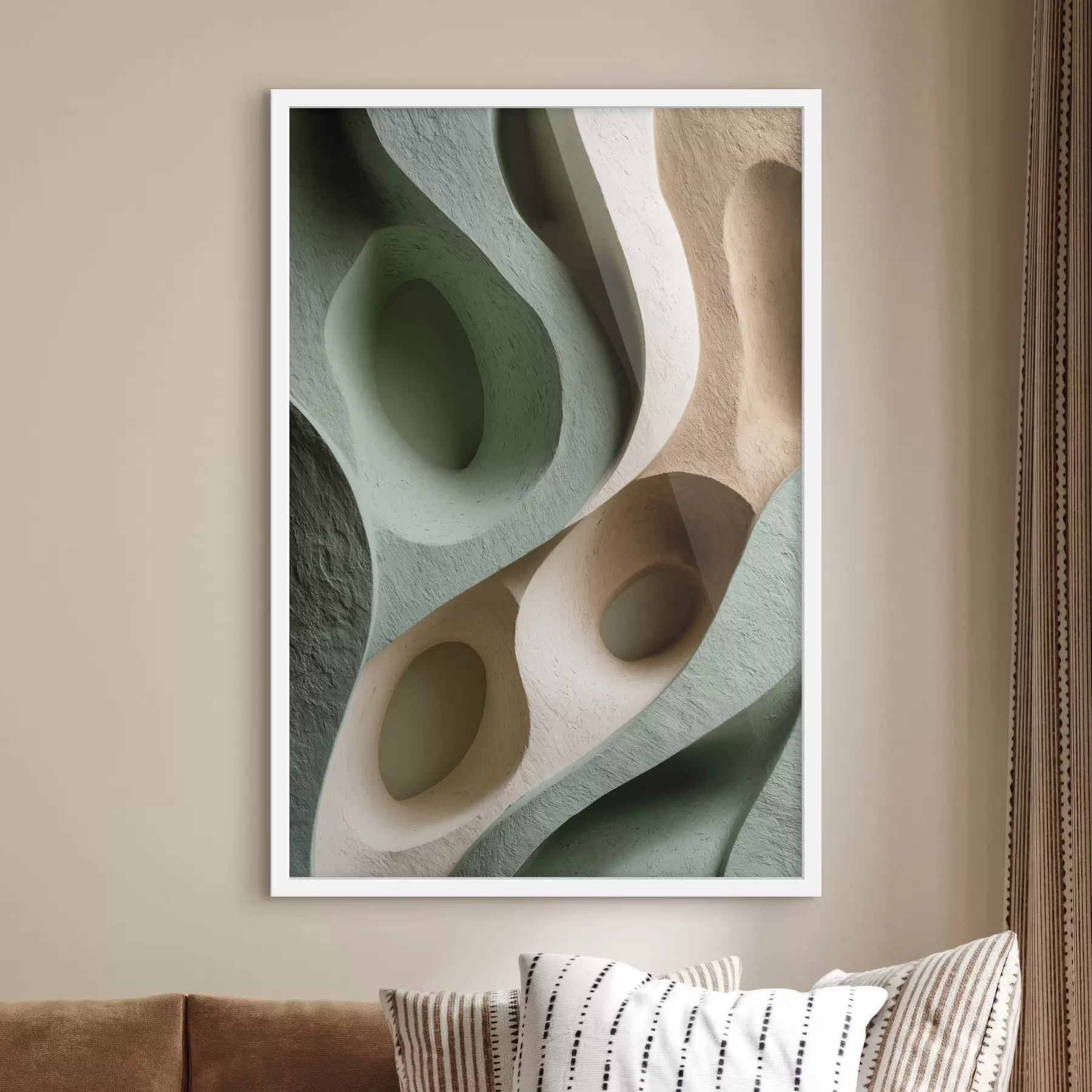 Papier peint Composition des formes organiques f48430