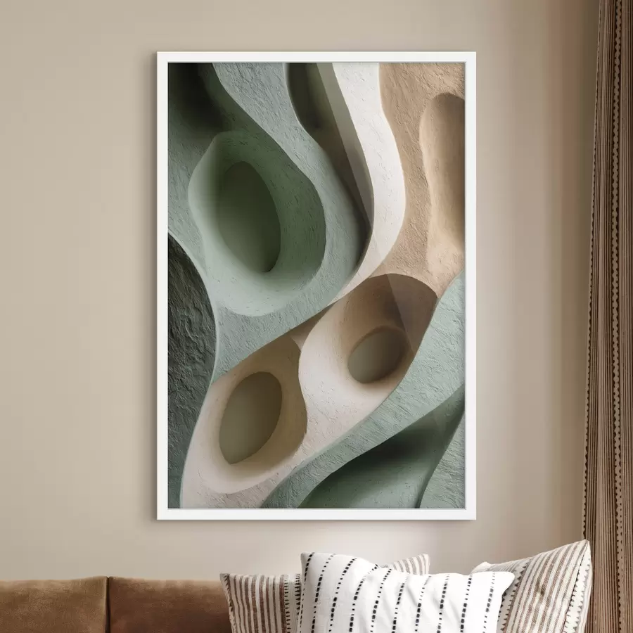 Papier peint Composition des formes organiques f48430