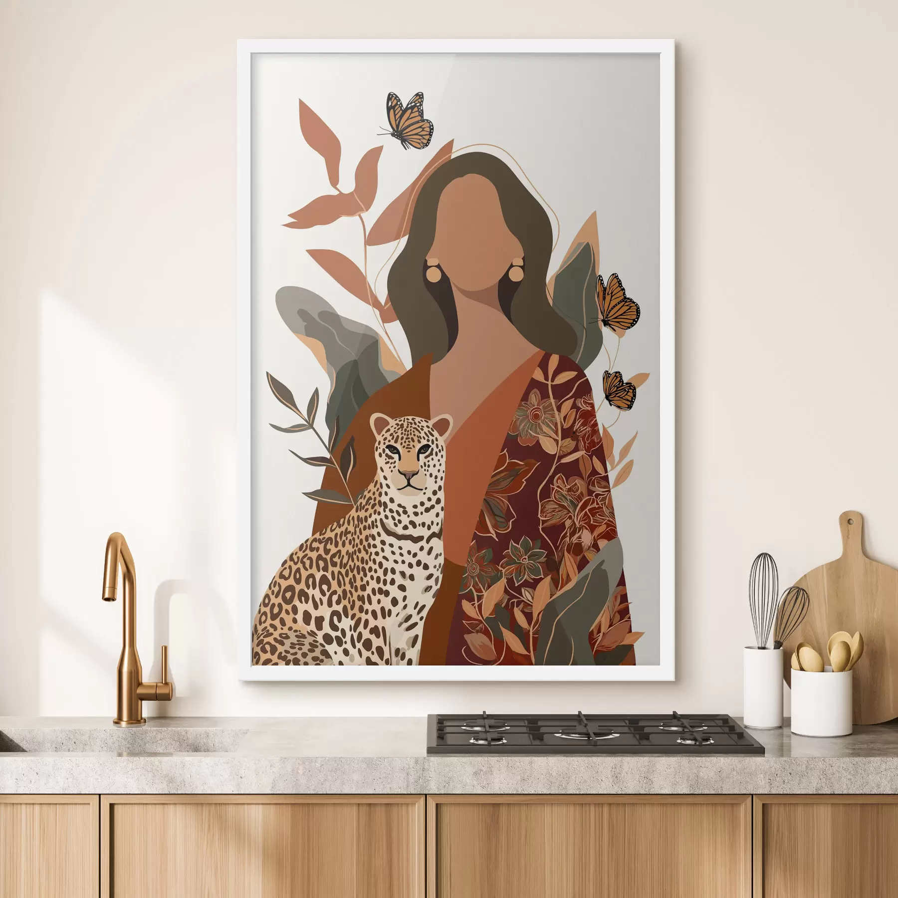 Papier peint Femme en tenue à motifs f48434