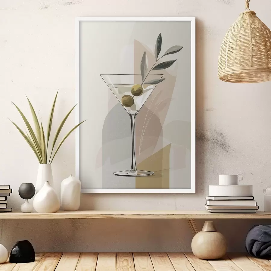 Papier peint Vase minimaliste avec une branche f48437