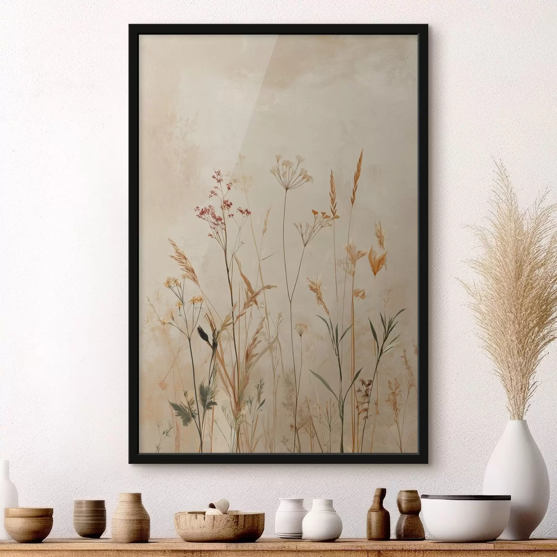 Papier peint Tiges florales légères f48441