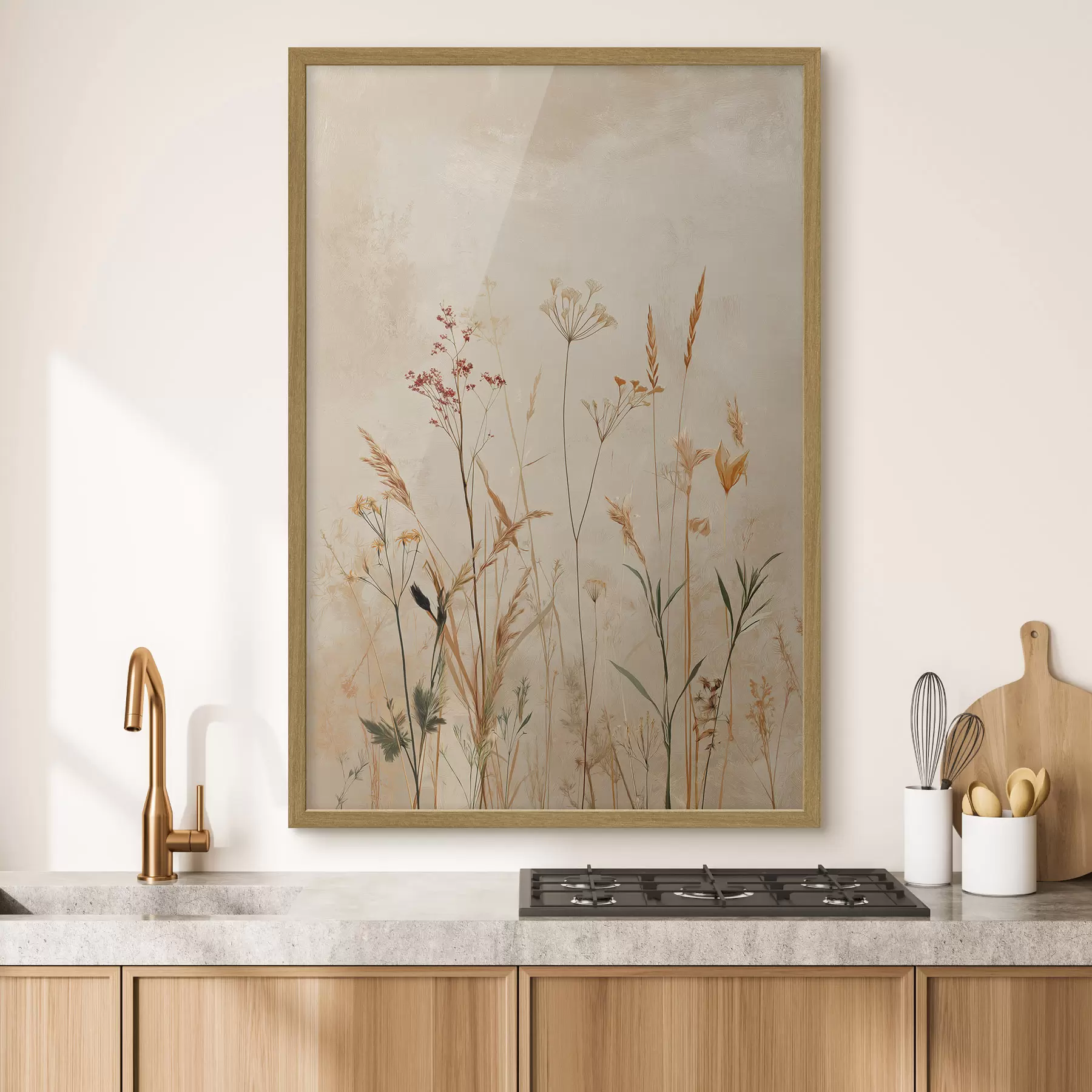 Papier peint Tiges florales légères f48441