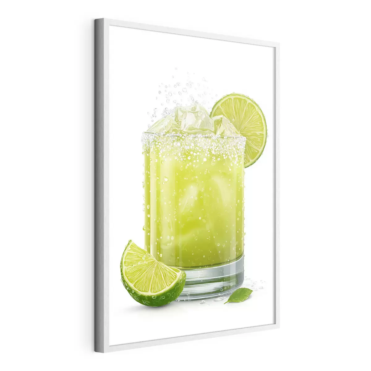 Poster Boisson au citron vert dans un verre f48446