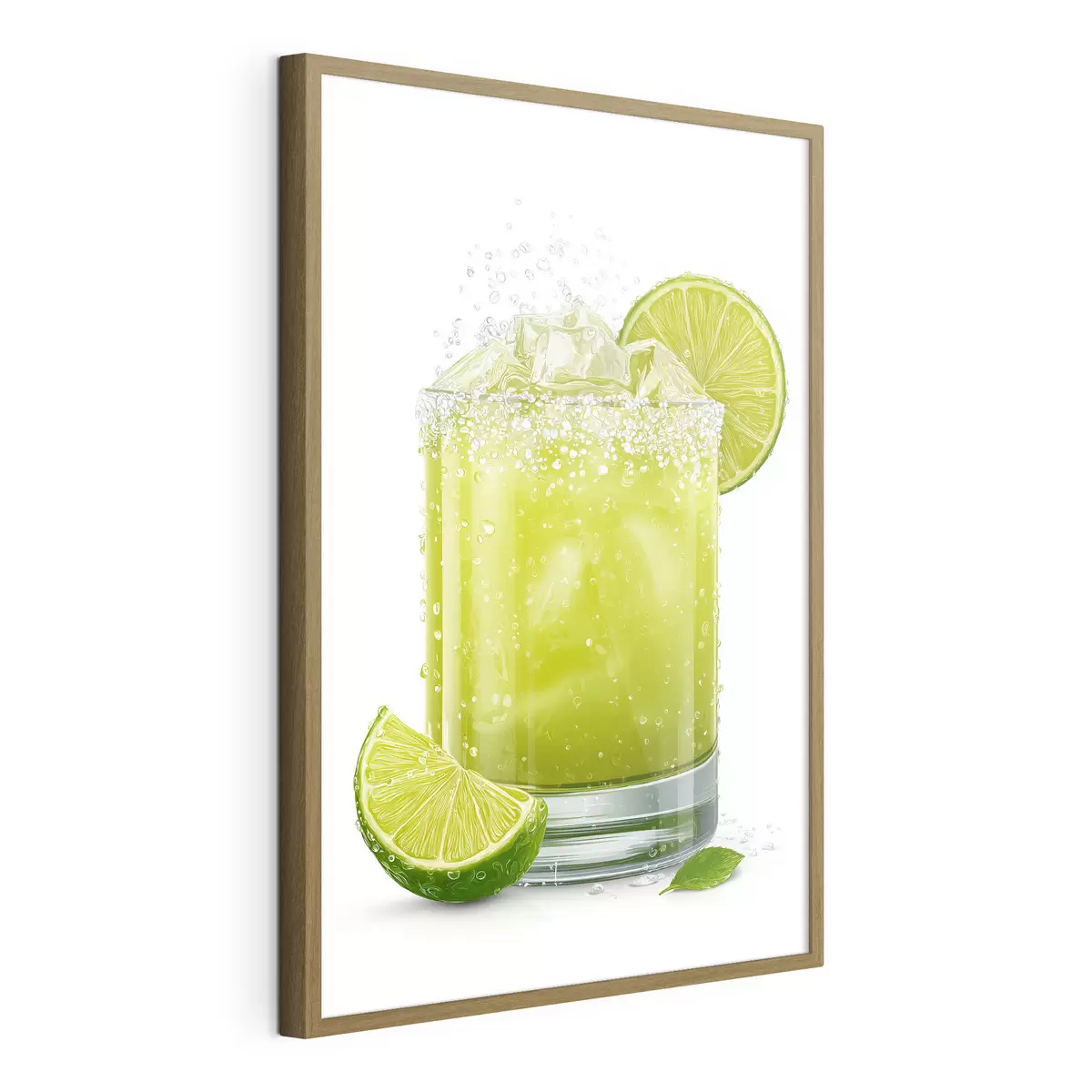 Poster Boisson au citron vert dans un verre f48446