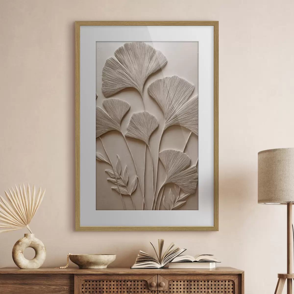 Poster Relief décoratif en forme de feuille f48448