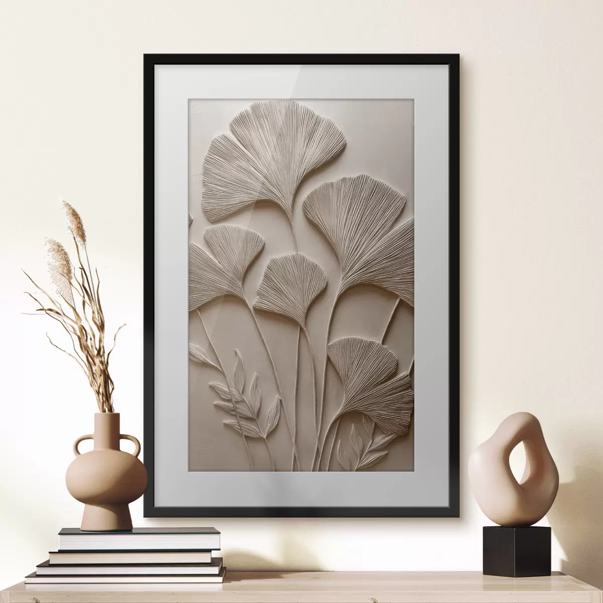 Poster Relief décoratif en forme de feuille f48448