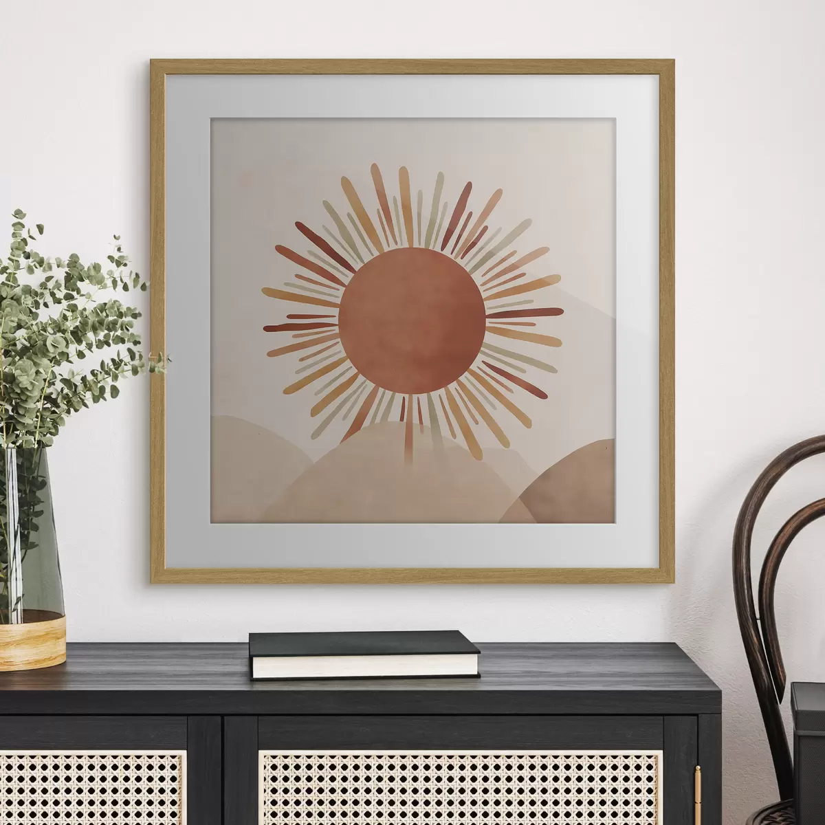 Poster Illustration d'un soleil avec des rayons f48455