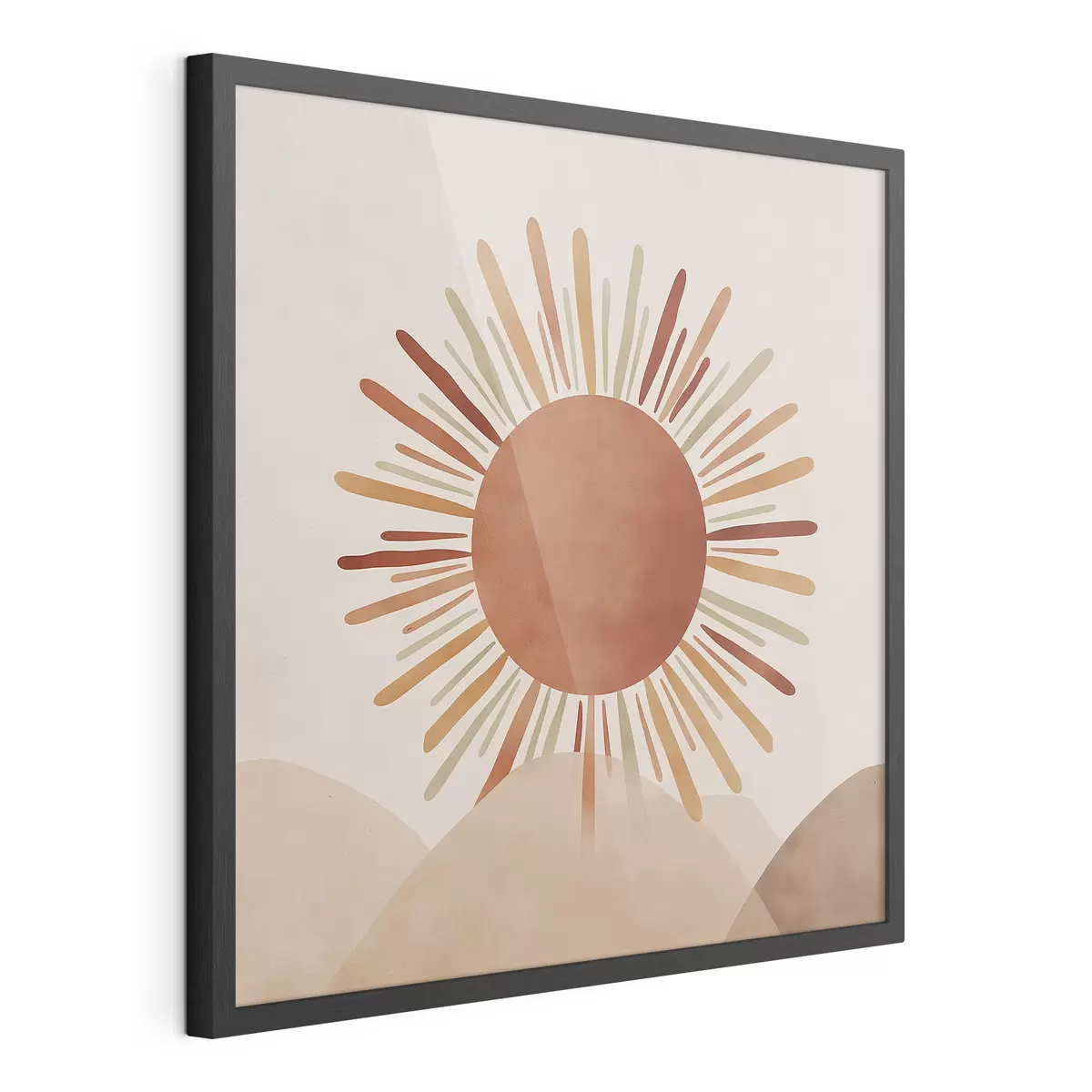 Poster Illustration d'un soleil avec des rayons f48455