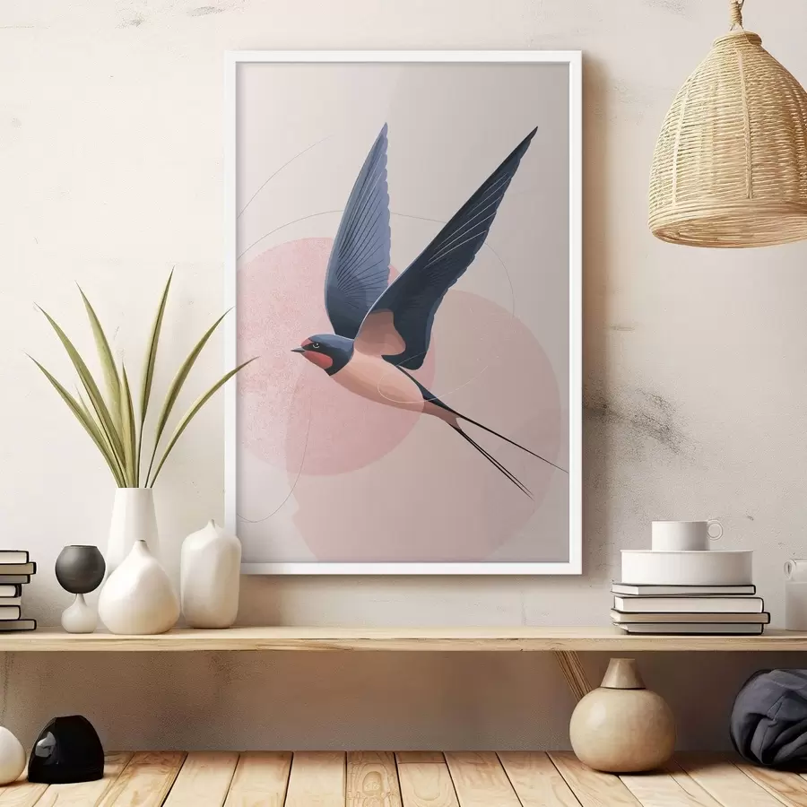 Papier peint Silhouette d'oiseau en vol f48456