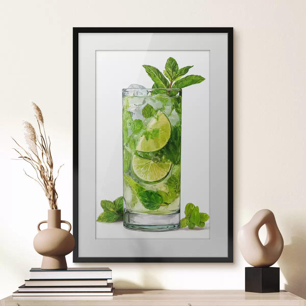 Poster Boisson à la menthe avec des glaçons f48462