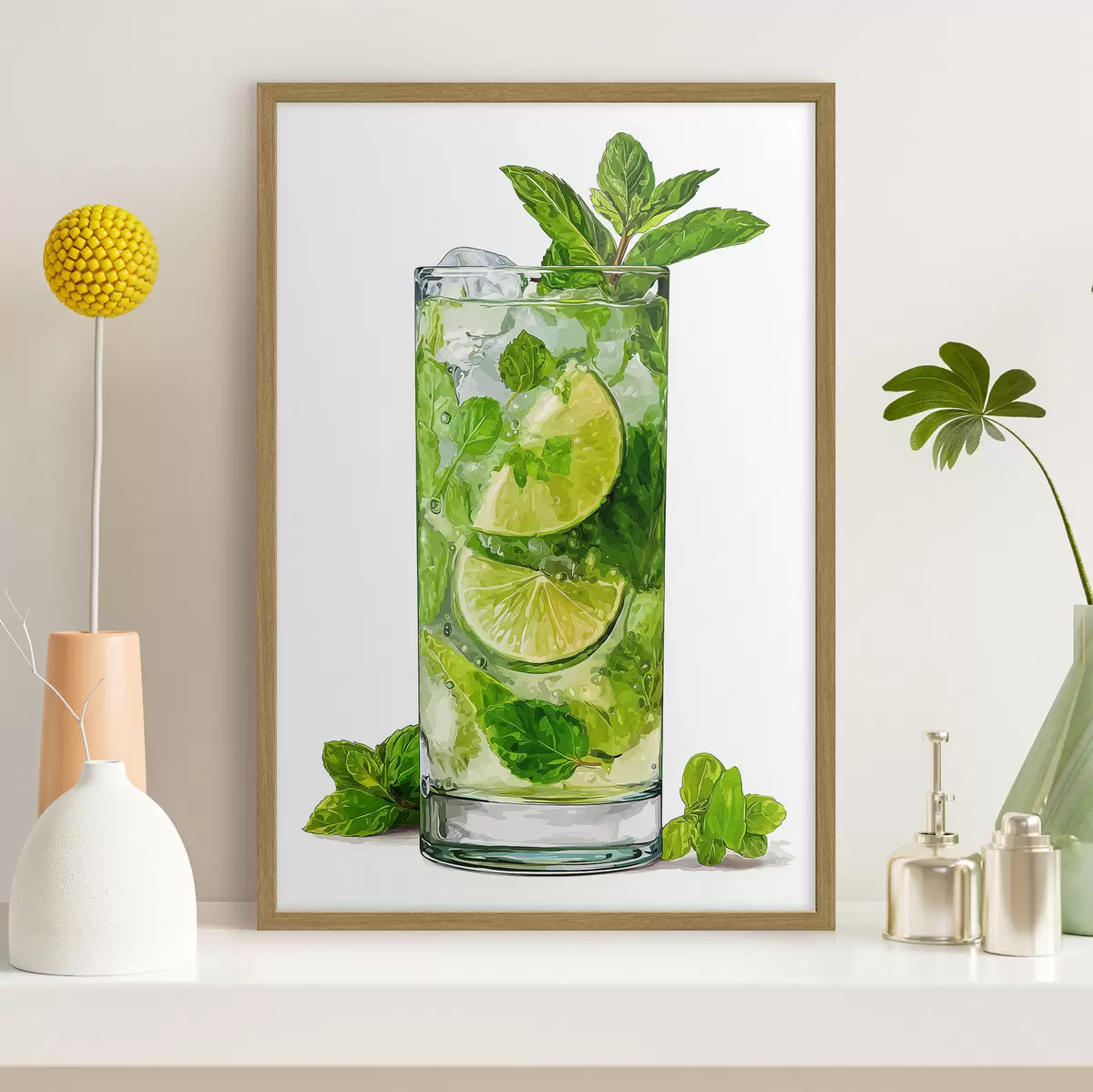Poster Boisson à la menthe avec des glaçons f48462