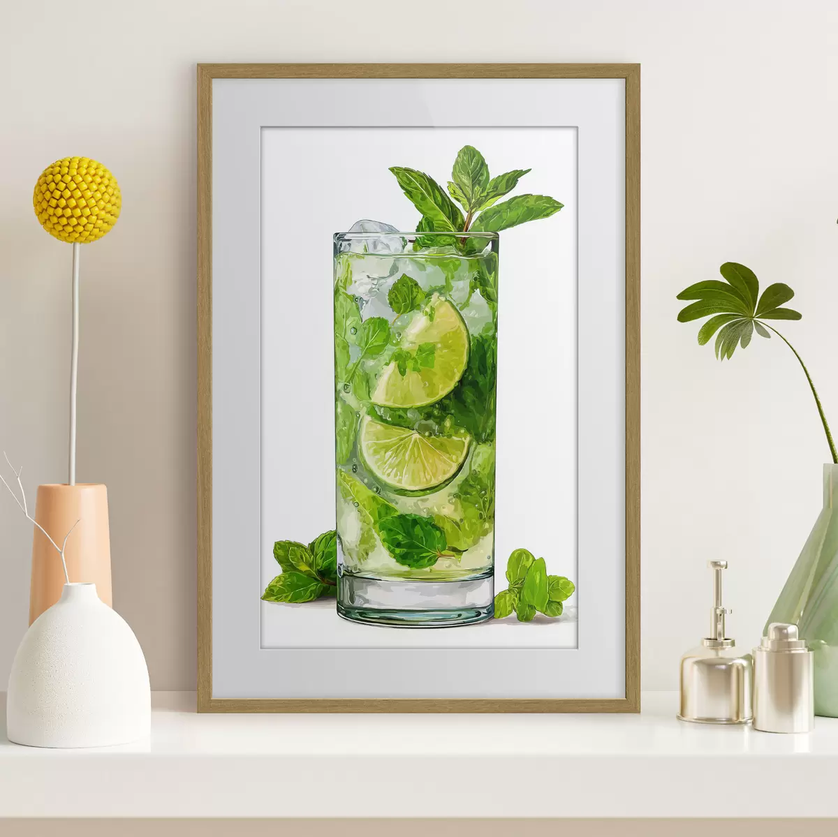 Poster Boisson à la menthe avec des glaçons f48462