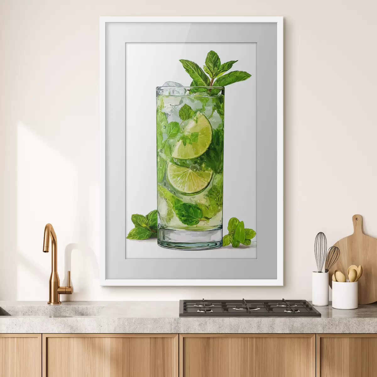 Poster Boisson à la menthe avec des glaçons f48462