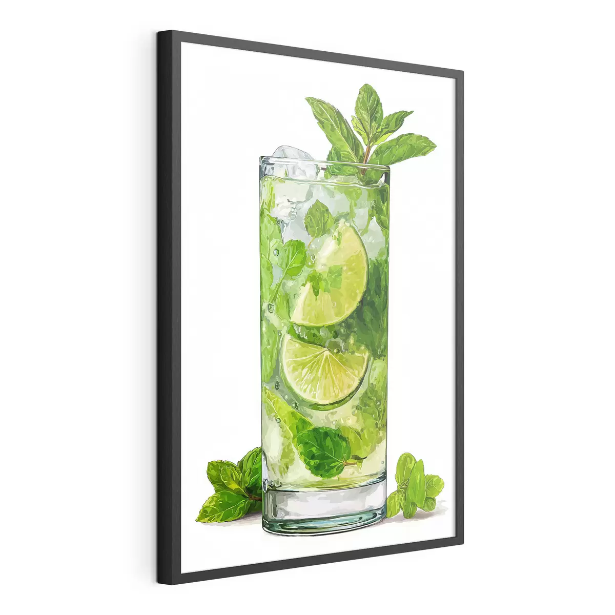 Poster Boisson à la menthe avec des glaçons f48462