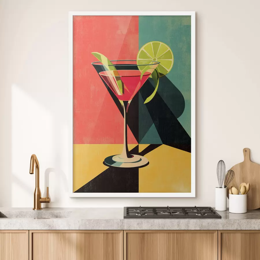 Papier peint Illustration d'un verre à cocktail f48467