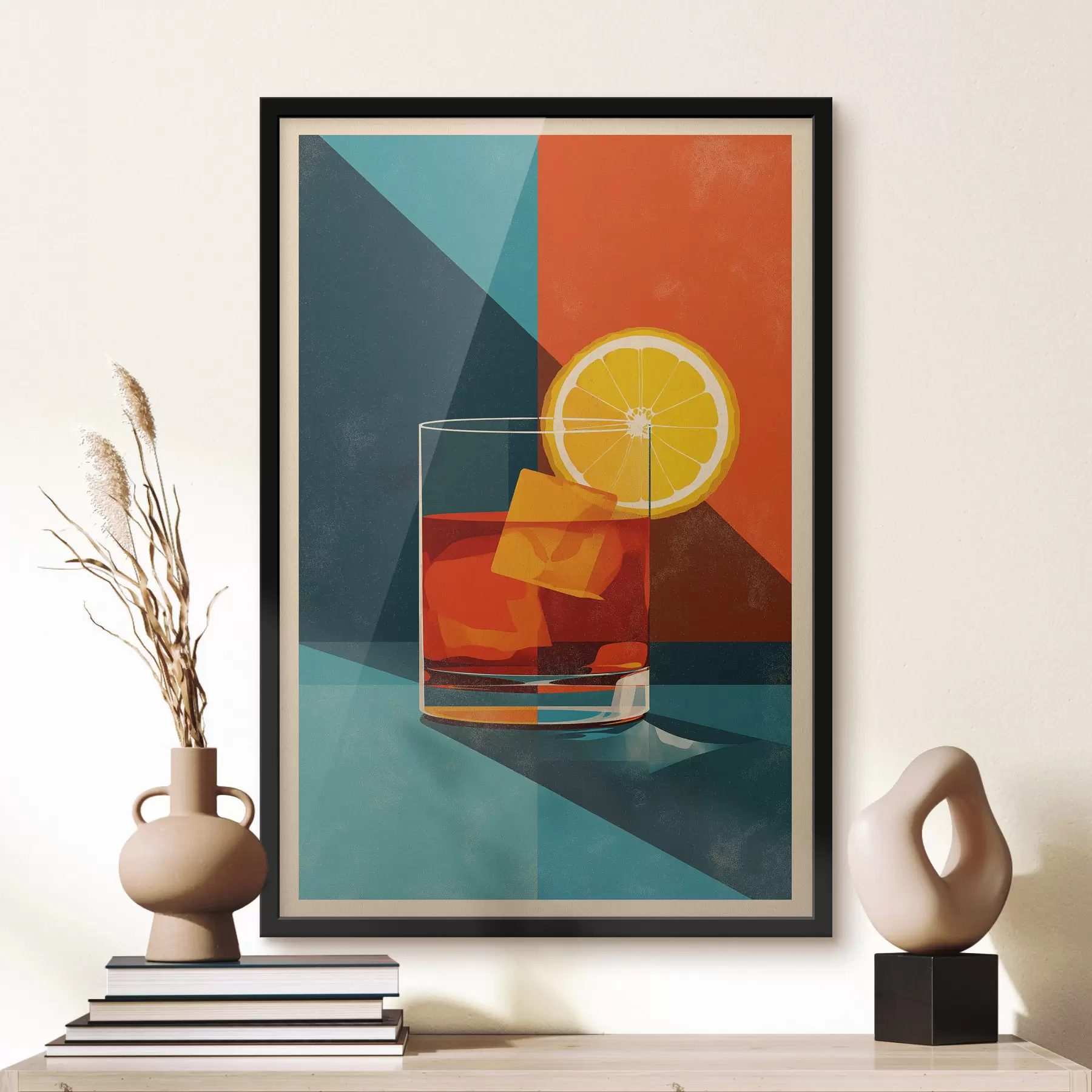 Papier peint Verre à whisky aux agrumes f48468