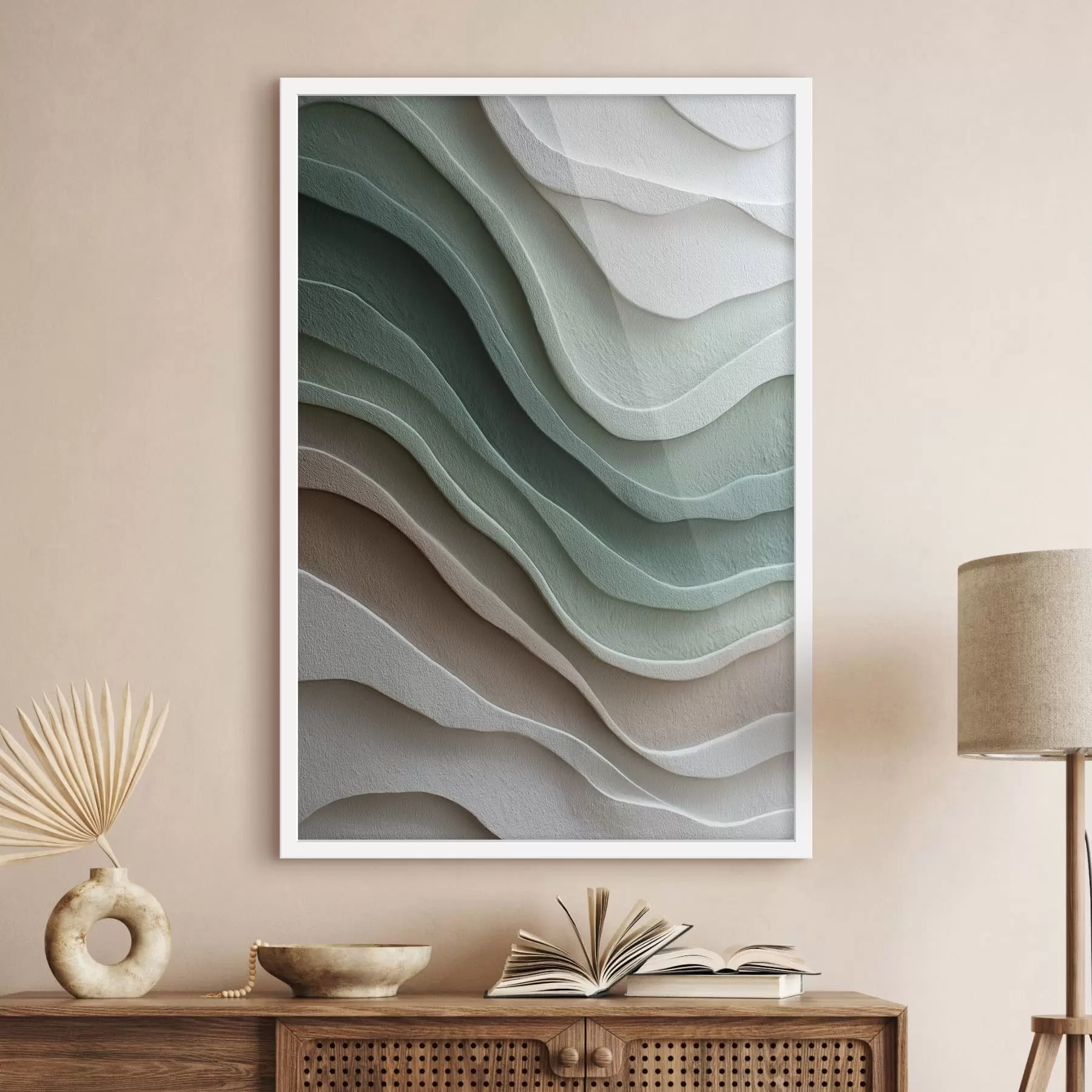 Papier peint Vagues abstraites en superposition f48474