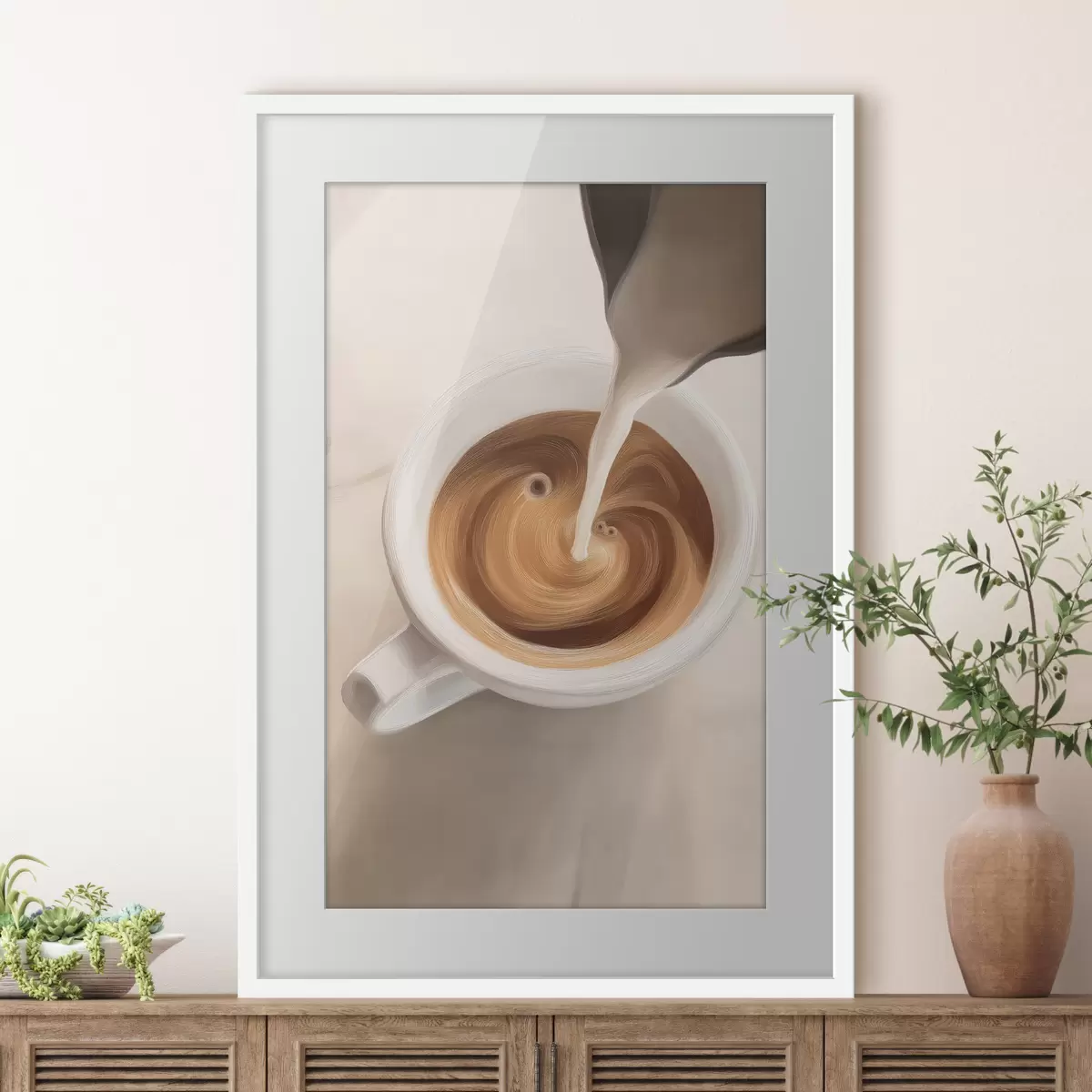 Poster Gros plan sur une tasse de café f48475