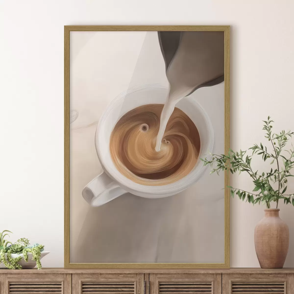Poster Gros plan sur une tasse de café f48475