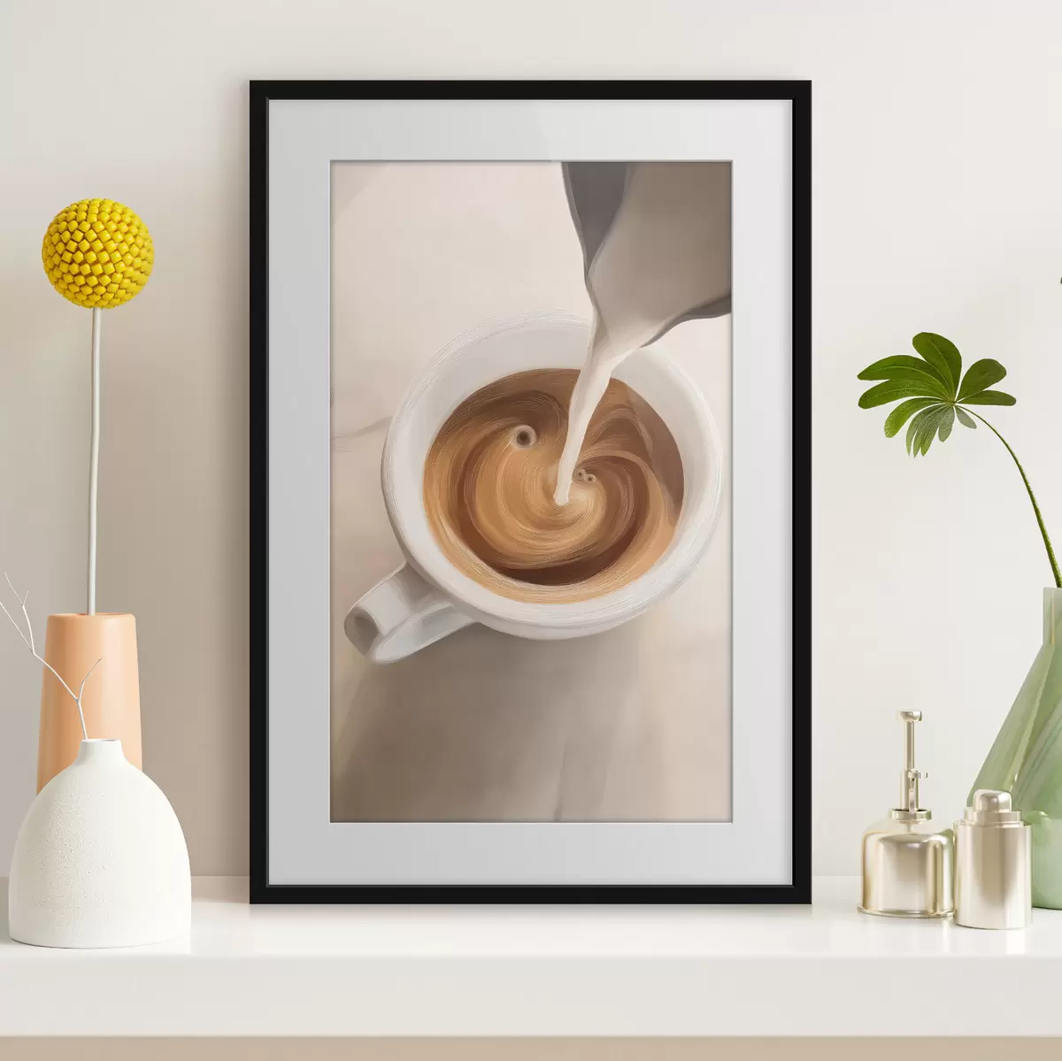 Poster Gros plan sur une tasse de café f48475