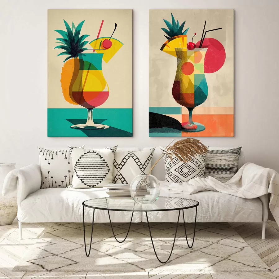 Tableau Ensemble « Vagues de l'océan » m30228