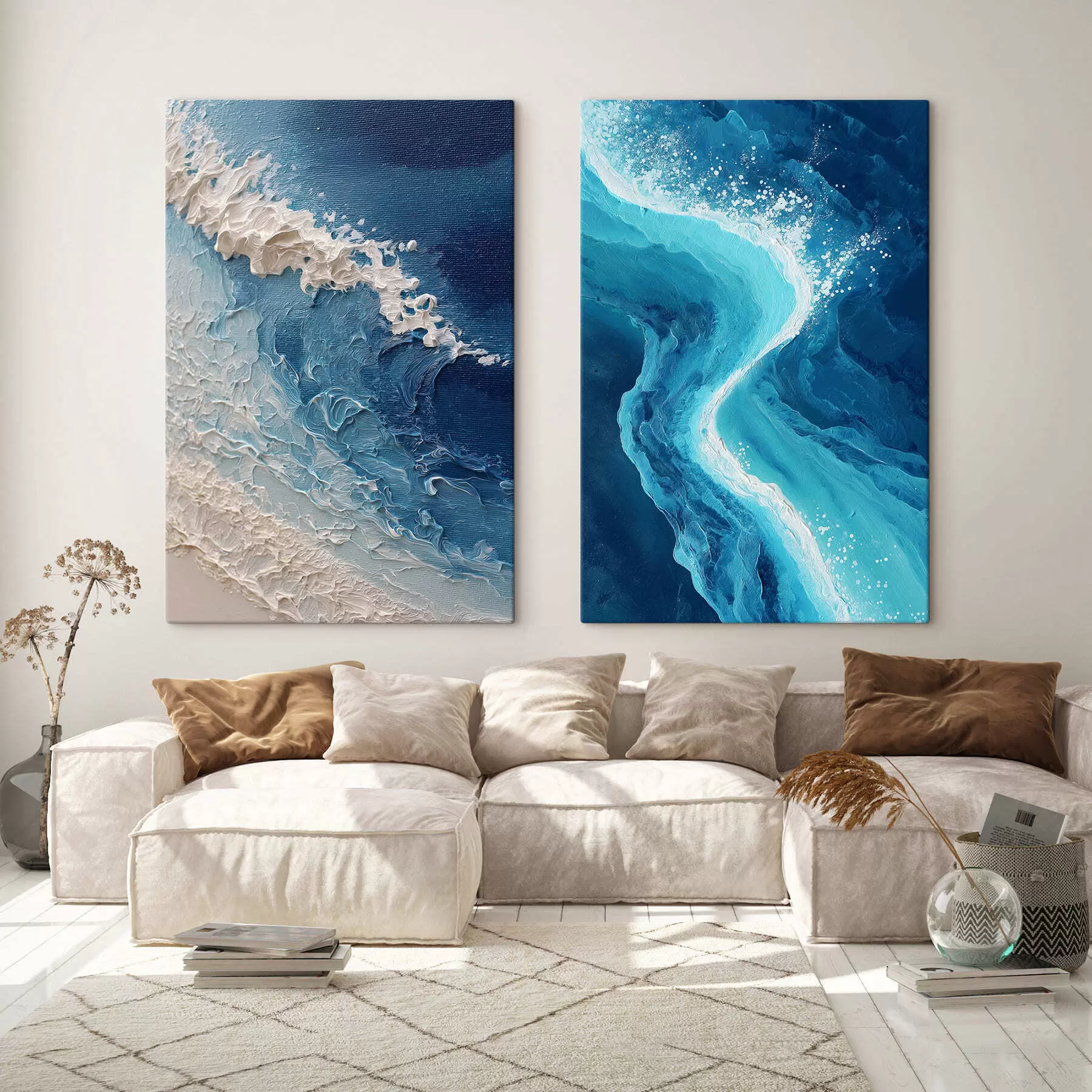 Tableau Ensemble « Femme et léopard » m30229