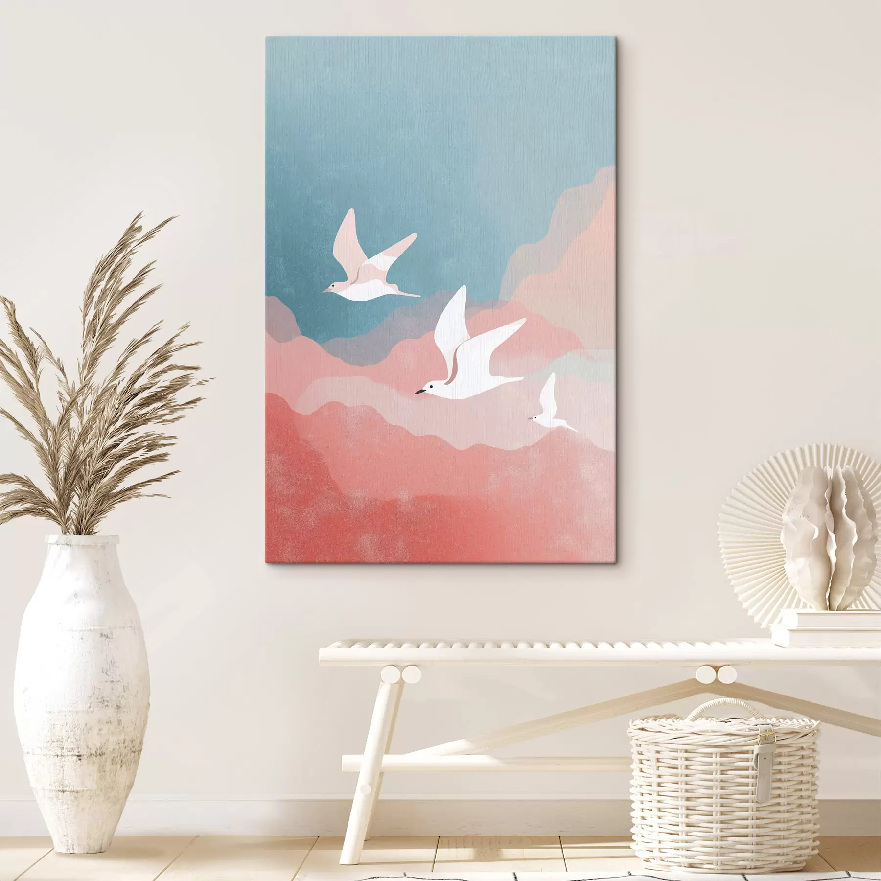 Tableau Scène d'oiseaux en vol s48454