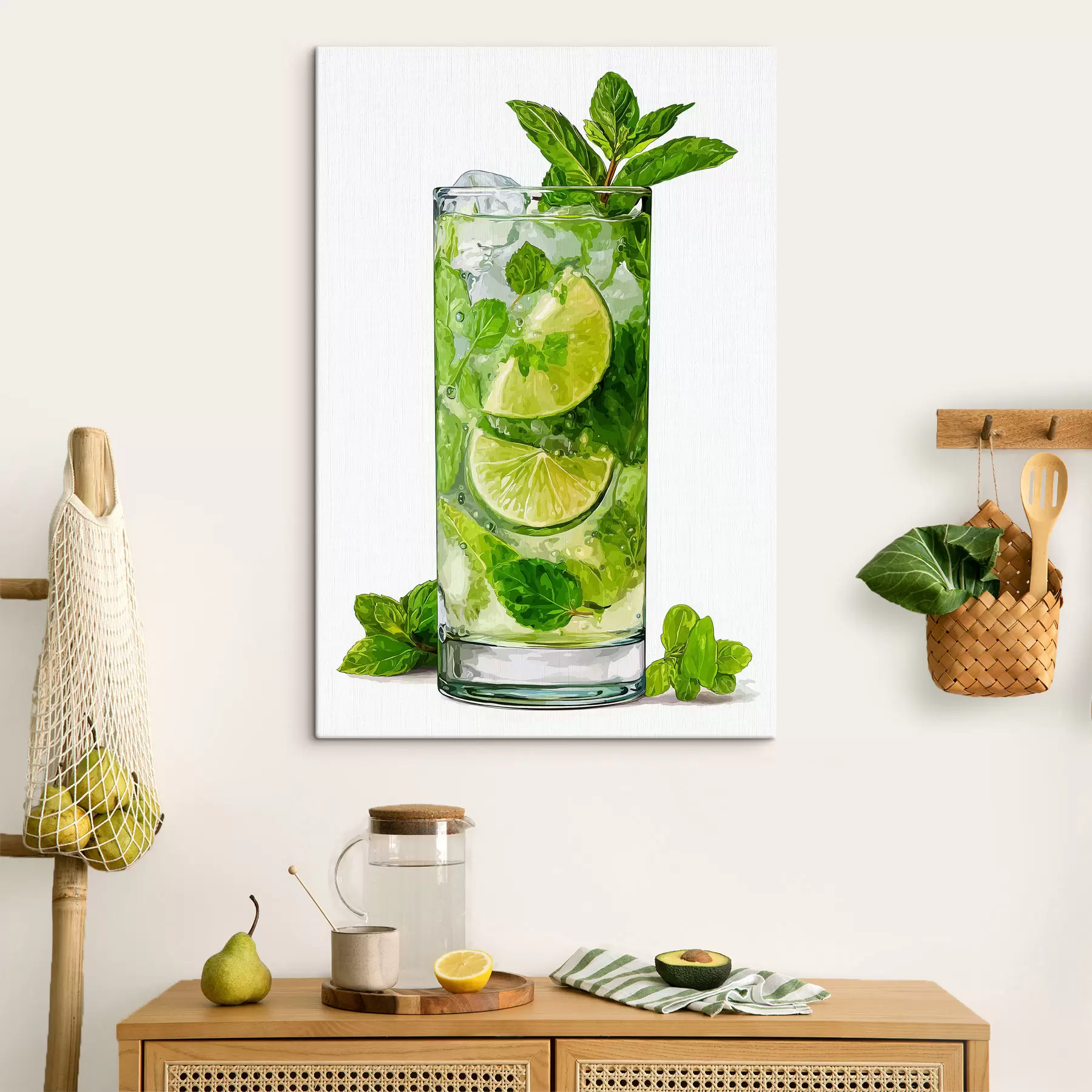 Tableau Boisson à la menthe avec des glaçons s48462