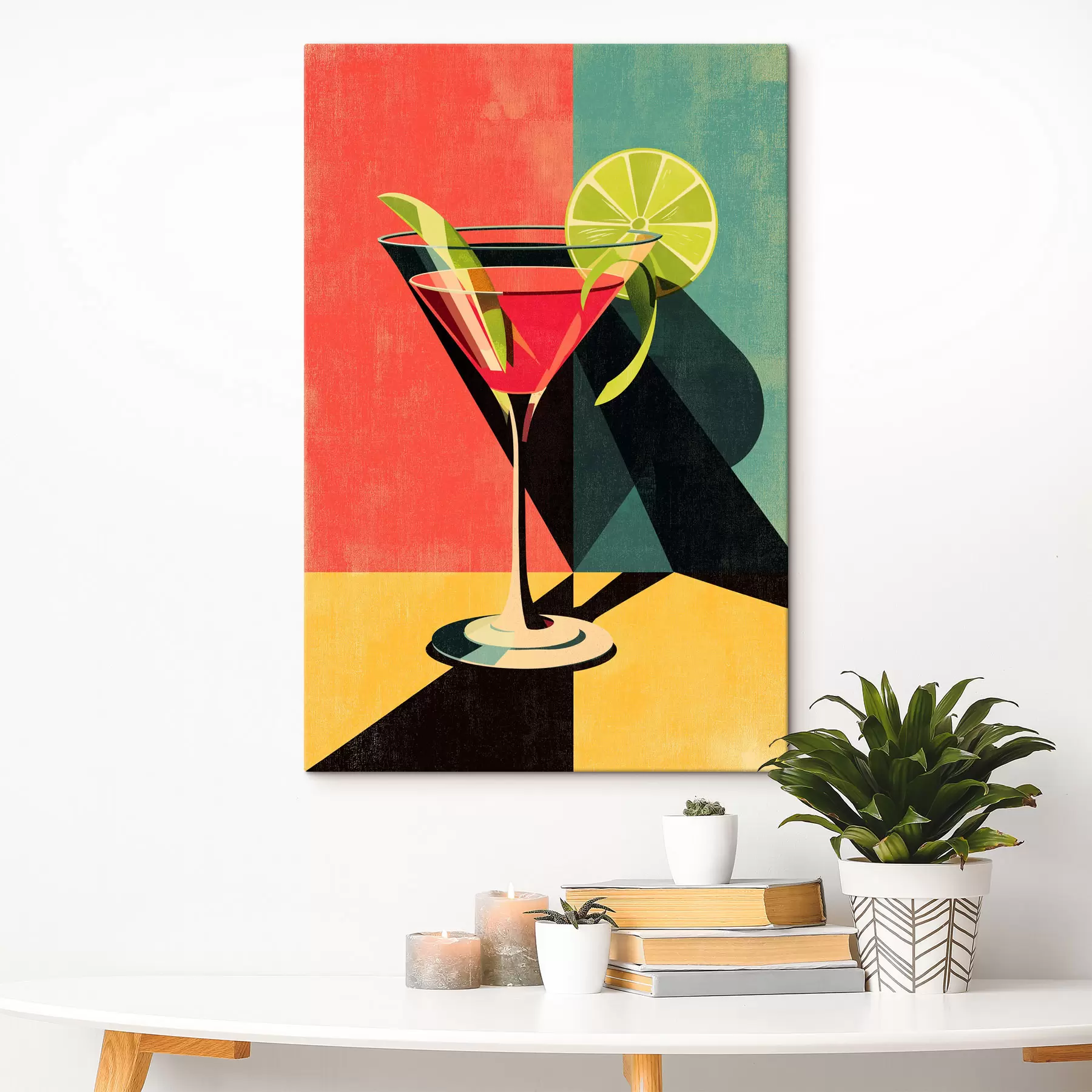 Tableau Illustration d'un verre à cocktail s48467