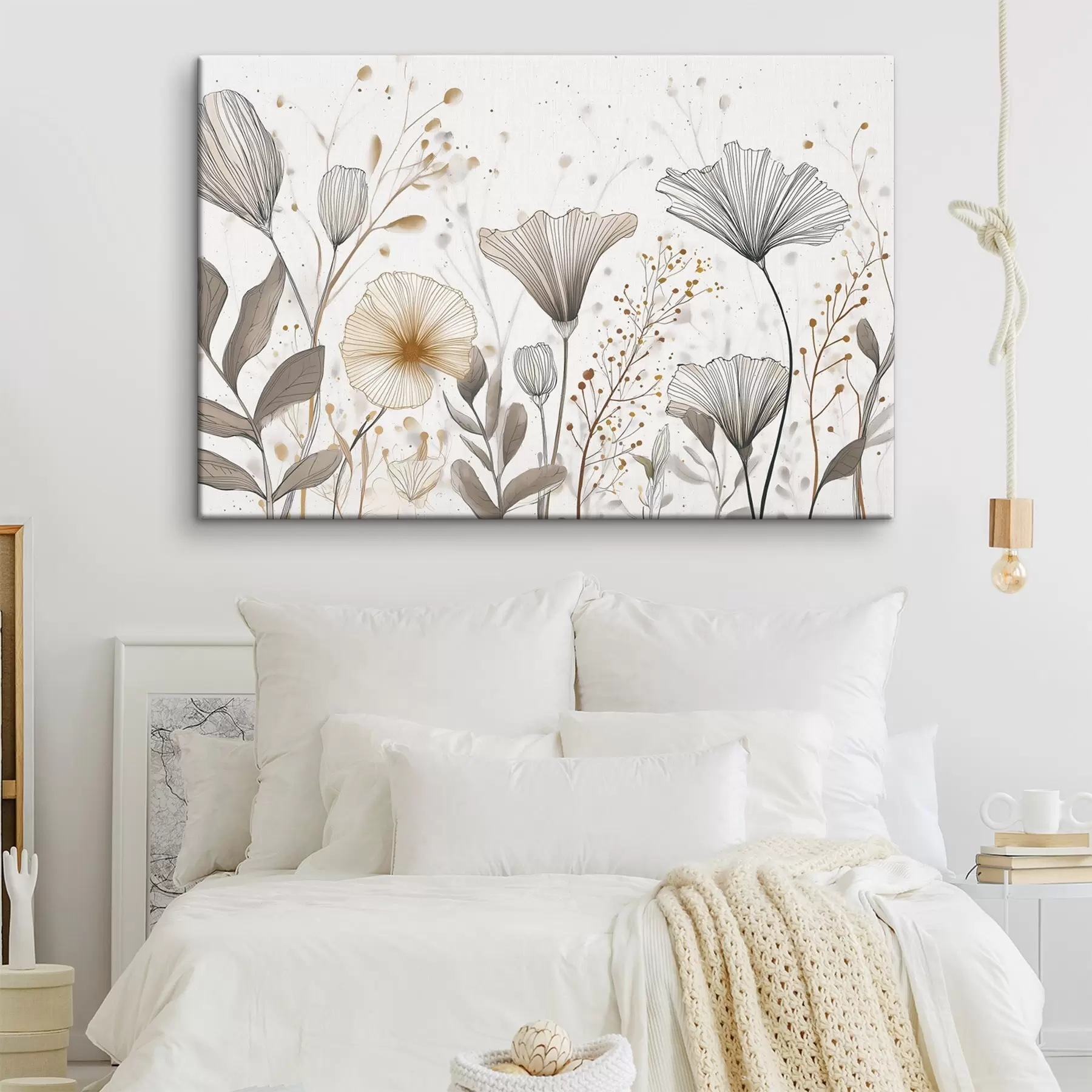 Tableau Motifs floraux et végétaux, minimalisme s48484