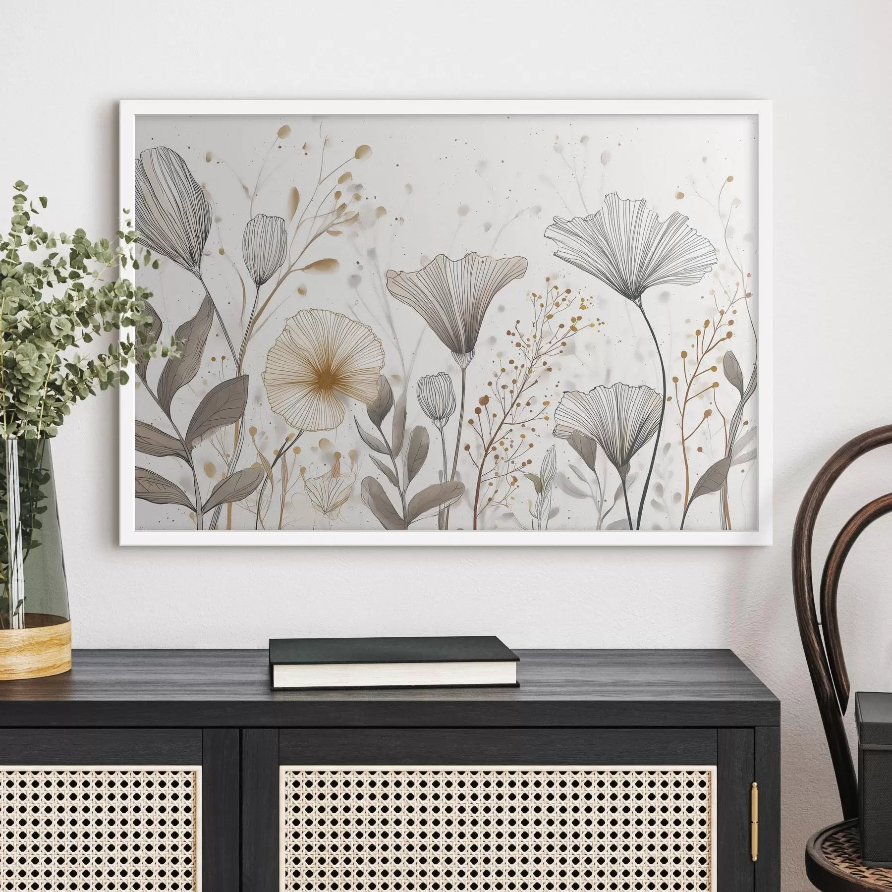 Papier peint Motifs floraux et végétaux, minimalisme f48484