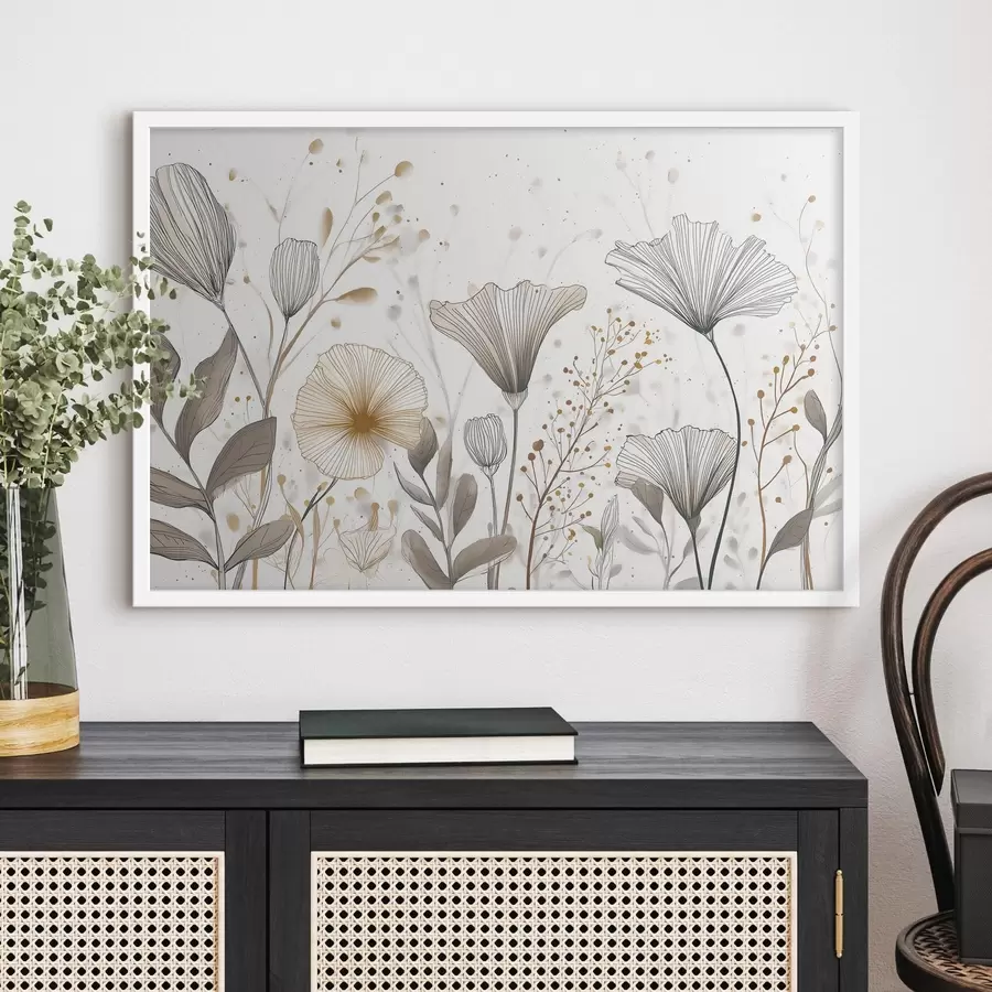 Papier peint Motifs floraux et végétaux, minimalisme f48484