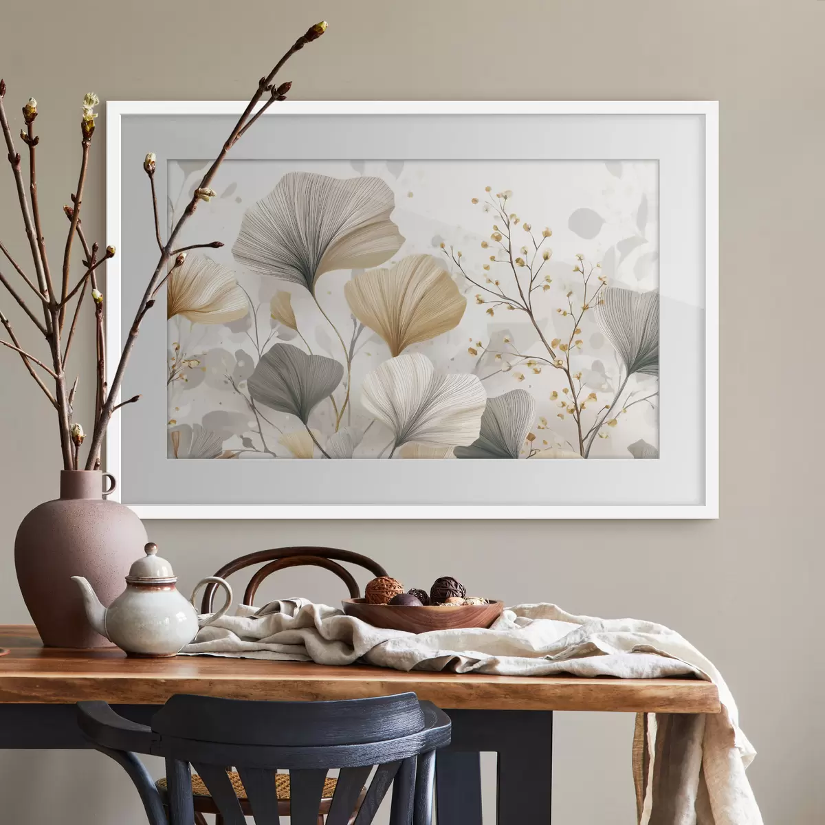 Poster Jardin de feuilles en éventail f48486