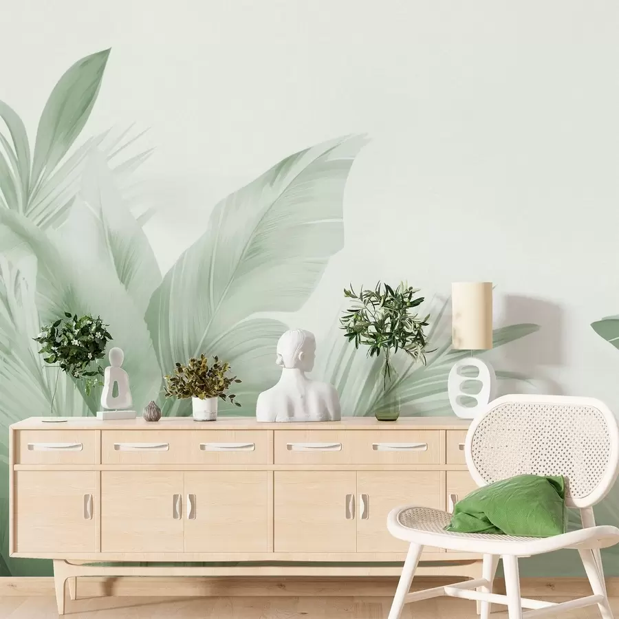 Papier peint Feuilles de bananier, longues feuilles w05377v3