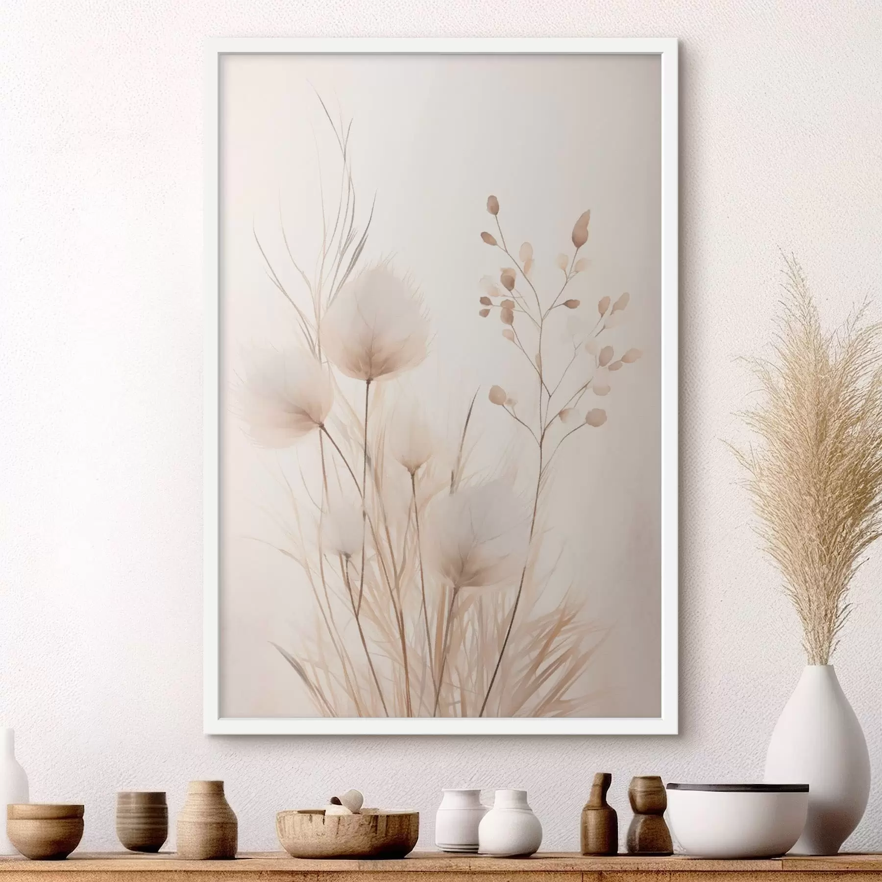 Papier peint Graines sur tiges fines f48346