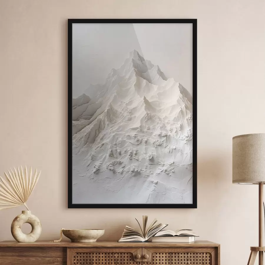 Papier peint Formes montagneuses abstraites et texturées dans des tons clairs f48495