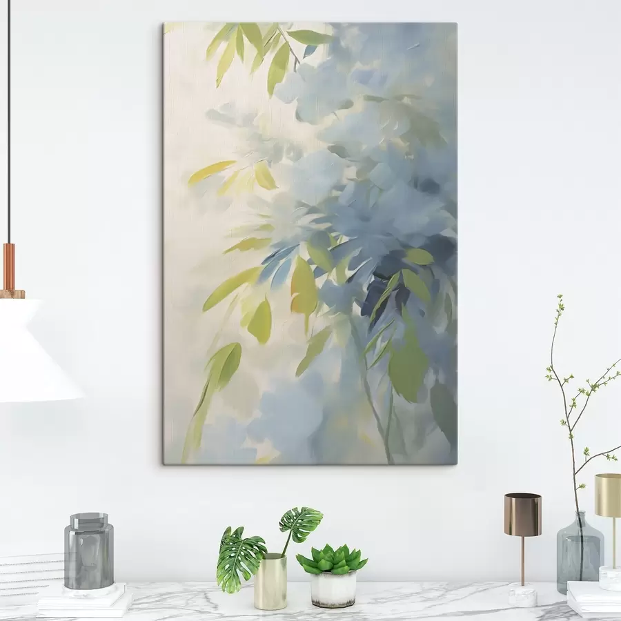 Tableau Abstraction végétale imitant la peinture s48499