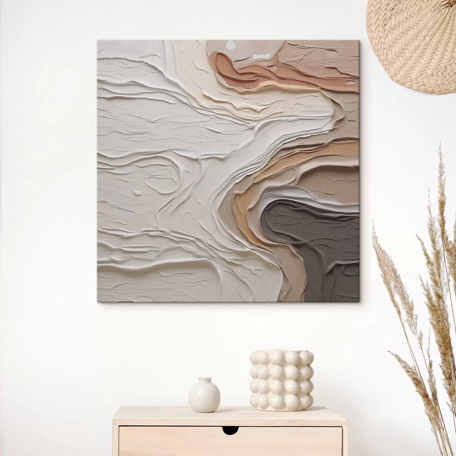 Tableau Composition abstraite imitant la peinture s48507