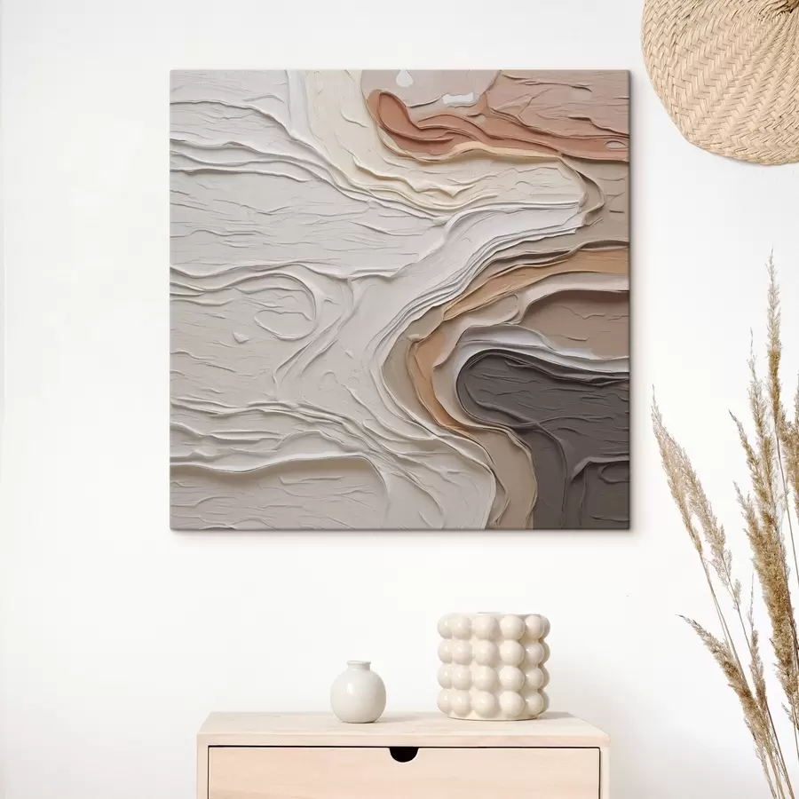 Tableau Composition abstraite imitant la peinture s48507