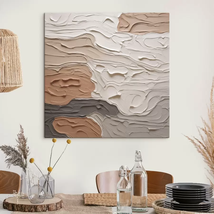 Tableau Composition abstraite imitant la peinture s48508