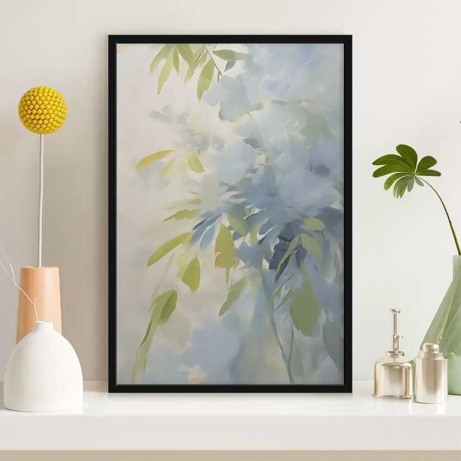 Papier peint Abstraction végétale imitant la peinture f48499