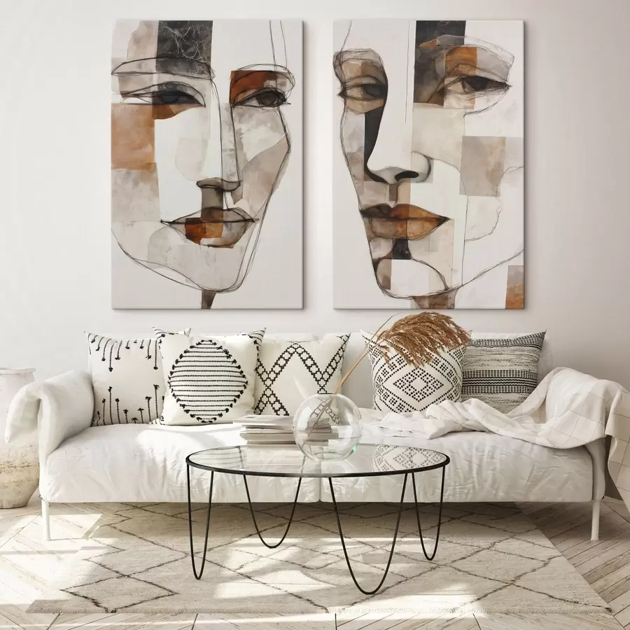 Tableau Visages abstraits m30155