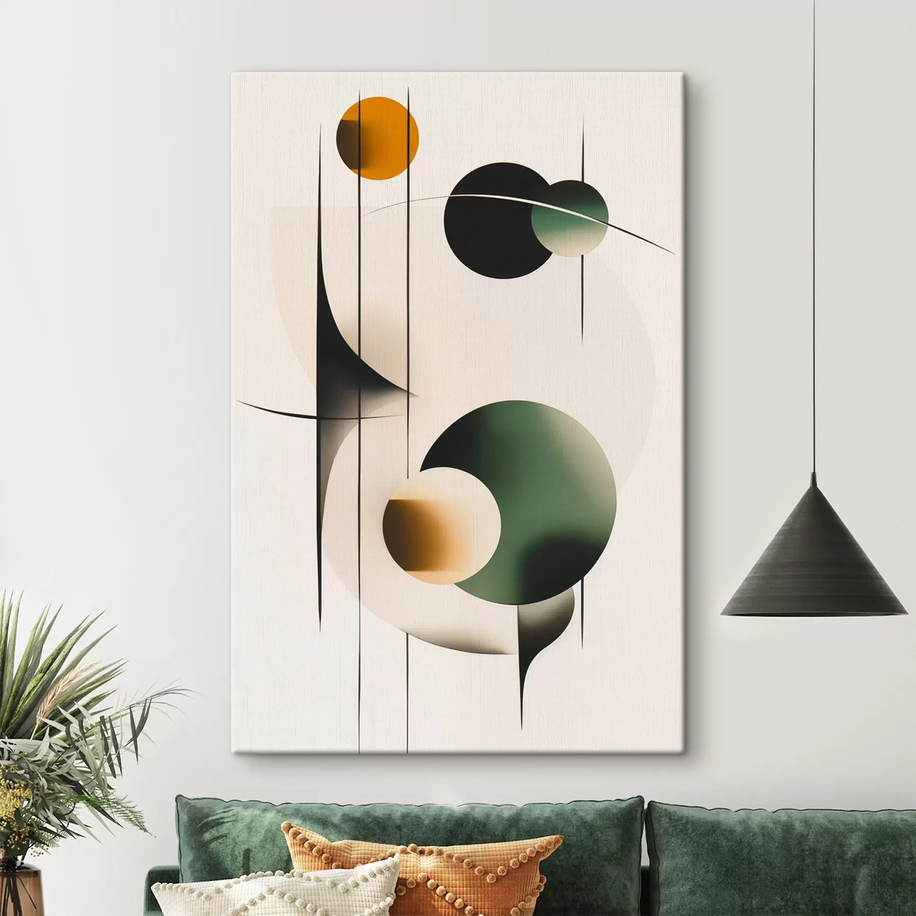 Tableau Abstraction avec des cercles s48285