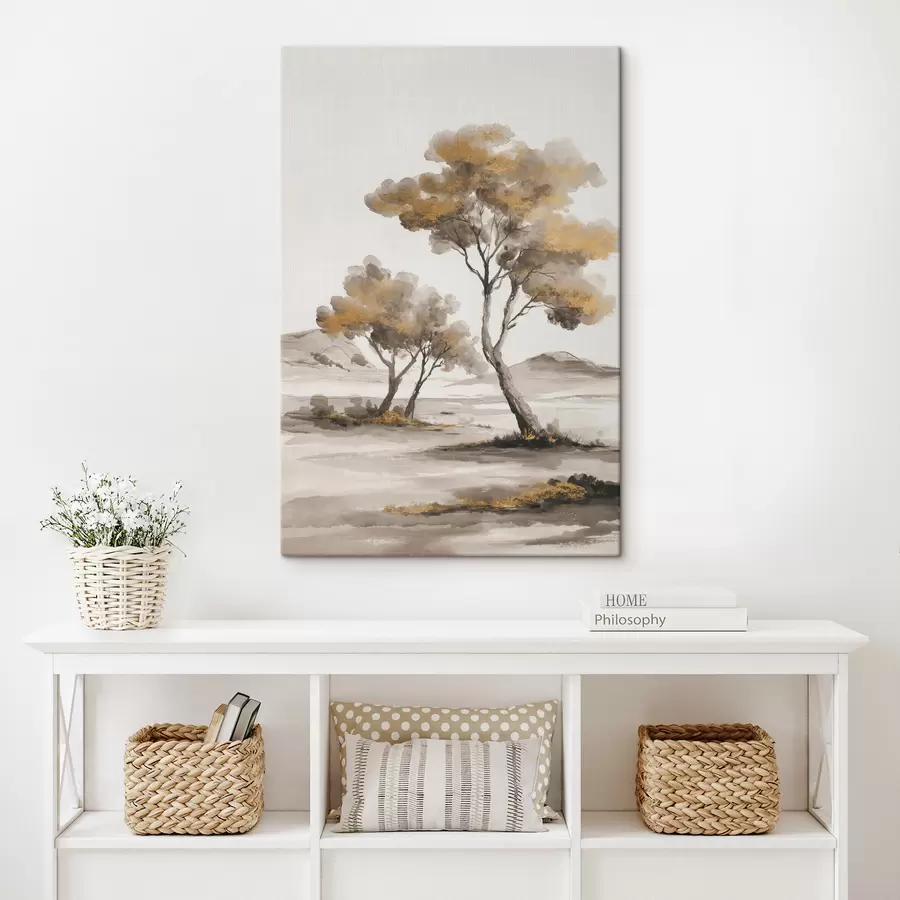 Tableau Paysage abstrait avec des arbres s48513